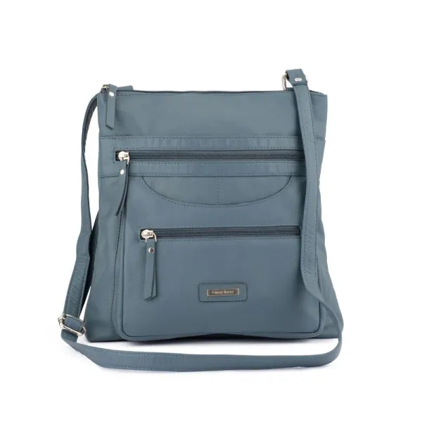Franco Bonini - 21-0023 Leather front pocket Handbag - New Grey